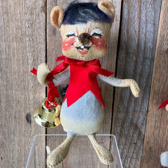 Annalee Brown and Gray Christmas Mouse Set - Picture 2 of 12